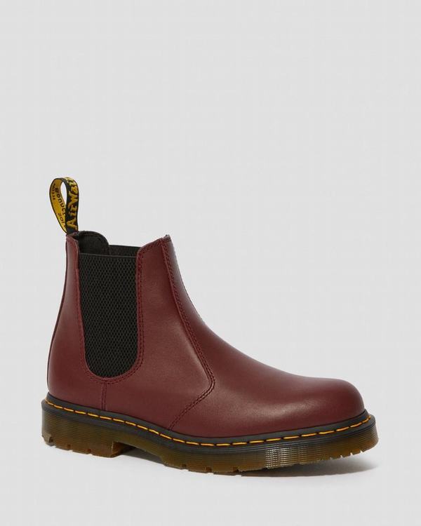 Dr Martens Dámské Chelsea Boty 2976 Slip Resistant Červené, CZ-759461